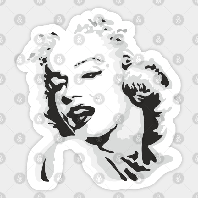 Marilyn Monroe Sticker by ilhnklv